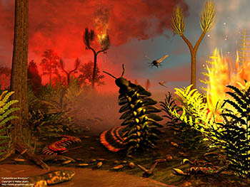 Carboniferous firestorm, 303 million years ago