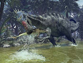 Suchomimus tenerensis fishing, 115 million years ago