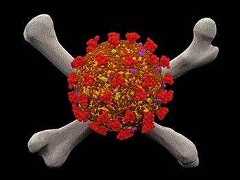 Coronavirus with crossbones No. 1