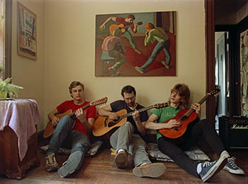 Jeff, Walt & Paul with painting   -   New York City, 1985   -   Kodak color print 35mm film