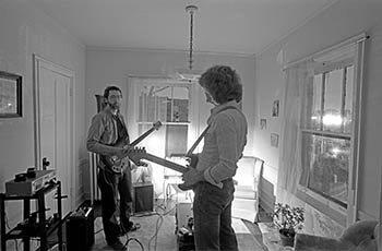 Paul & Walt pausing   -   Oak Park, IL, 1982   -   Kodak Tri-X black & white 35mm film