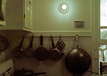 Kitchen light bulb   -   Oak Park, IL, 1982   -   Ilford XP-1 chromogenic black & white 35mm film