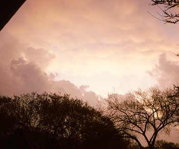 Peach sky   -   Oak Park, IL, mid 1980s   -   Kodak Ektachrome 35mm color slide film