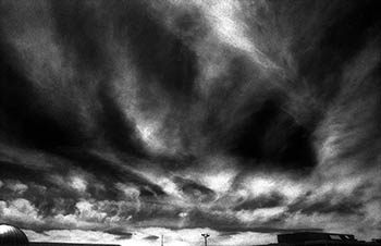 Unusual clouds   -   River Grove, IL, 1982   -   Kodak infrared black & white 35mm film
