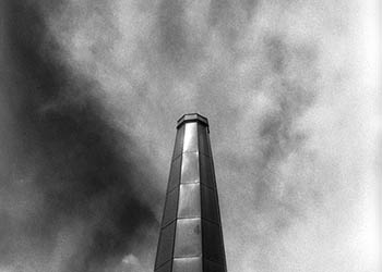 Unusual gazebo spire   -   River Grove, IL, 1982   -   Kodak infrared black & white 35mm film