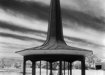 Unusual gazebo   -   River Grove, IL, 1982   -   Kodak infrared black & white 35mm film