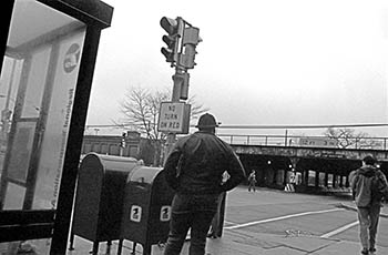 No Turn on Red   -   Oak Park, IL, 1982   -   Kodak Tri-X black & white 35mm film