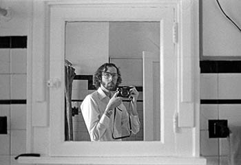 Self-portrait in bathroom mirror   -   Oak Park, IL, 1982   -   Kodak Tri-X 35mm film