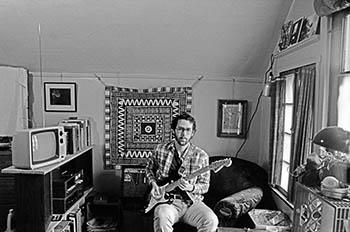 Self-portrait with Stratocaster No. 3   -   Oak Park, IL, 1984   -   Kodak Tri-X 35mm film