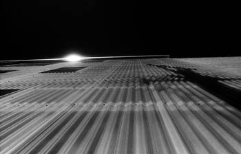 Corrugated fiberglass exterior   -   Chicago, 1985   -   Kodak infrared black & white 35mm film