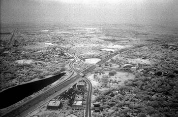 Great Lakes aerial No. 11   -   Northern United States, 1985   -   Kodak infrared black & white 35mm film