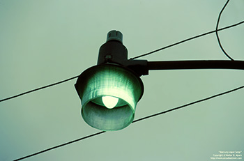 Mercury-vapor lamp   -   Oak Park, IL, early 1980s   -   Kodak Ektachrome 35mm color slide film