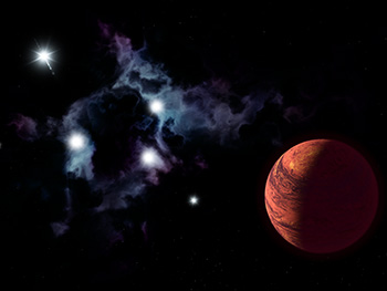 Brown dwarf & nebula - No. 2