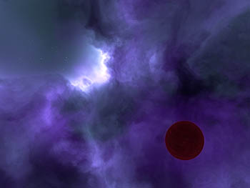 Brown dwarf & nebula - No. 5