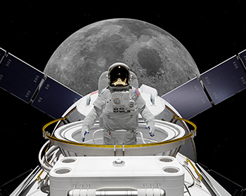 Lunar Gateway & astronaut - No. 3