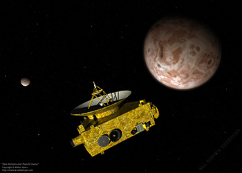 New Horizons over Pluto & Charon