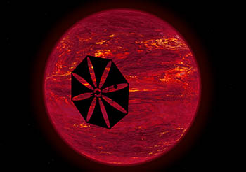 Light sail near brown dwarf - No. 1